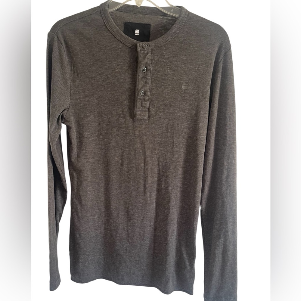 G-Star
G Star Raw Shirt Dark Gray Henley Long Sleeves
Size Small